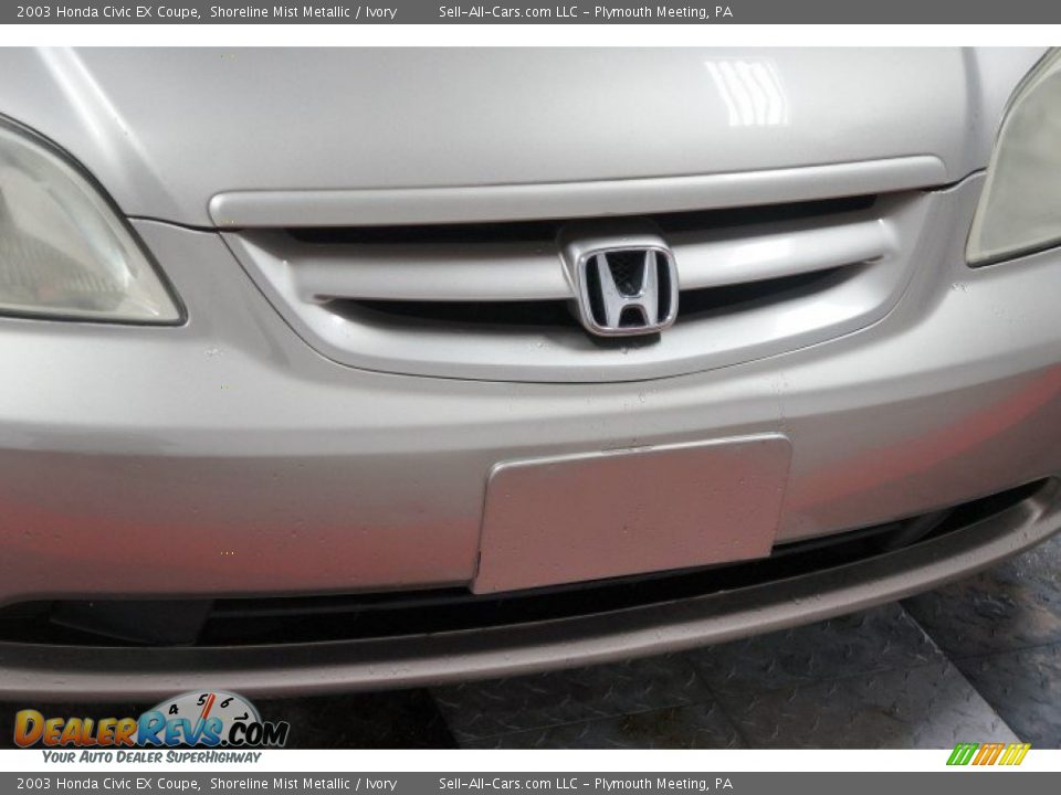 2003 Honda Civic EX Coupe Shoreline Mist Metallic / Ivory Photo #32