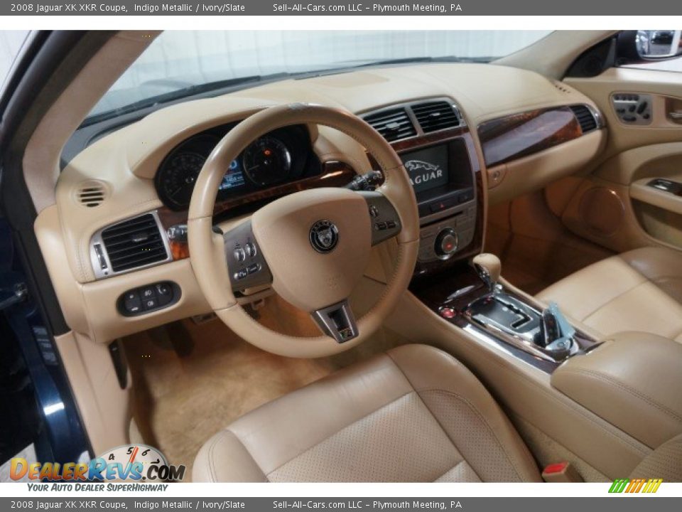 2008 Jaguar XK XKR Coupe Indigo Metallic / Ivory/Slate Photo #22