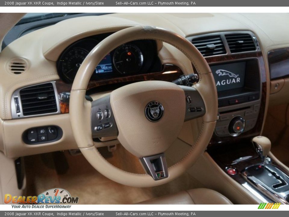2008 Jaguar XK XKR Coupe Indigo Metallic / Ivory/Slate Photo #23