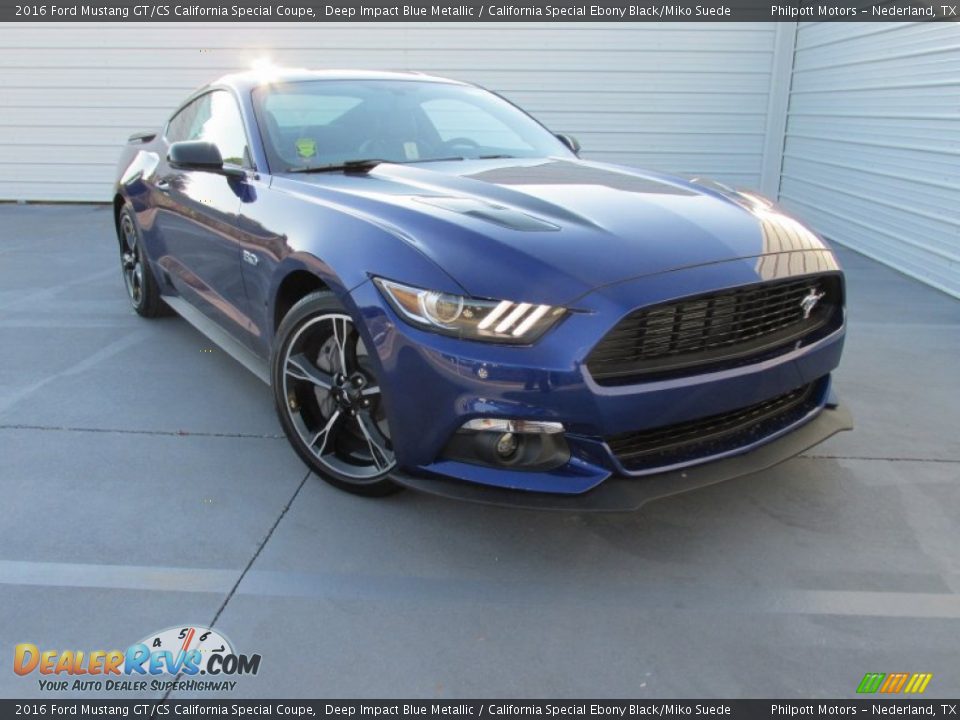 2016 Ford Mustang GT/CS California Special Coupe Deep Impact Blue Metallic / California Special Ebony Black/Miko Suede Photo #2