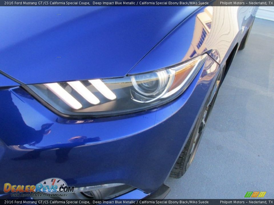 2016 Ford Mustang GT/CS California Special Coupe Deep Impact Blue Metallic / California Special Ebony Black/Miko Suede Photo #9