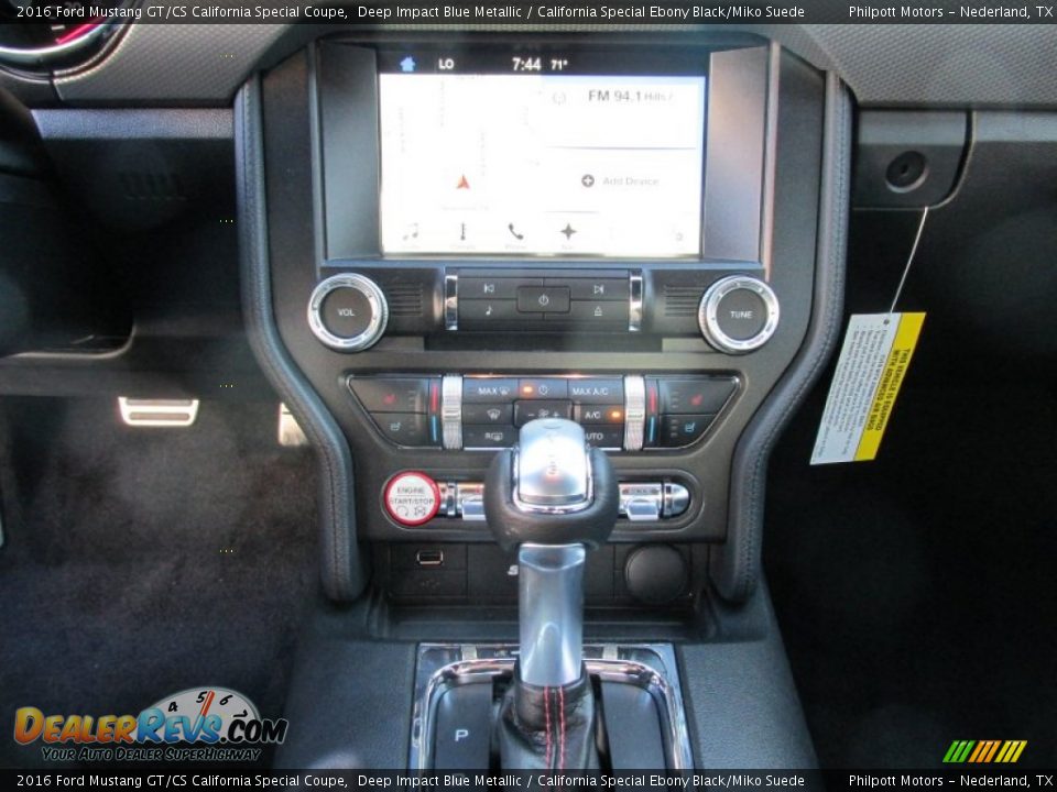 Controls of 2016 Ford Mustang GT/CS California Special Coupe Photo #24
