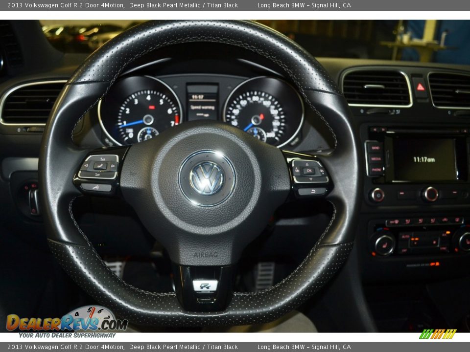 2013 Volkswagen Golf R 2 Door 4Motion Deep Black Pearl Metallic / Titan Black Photo #23