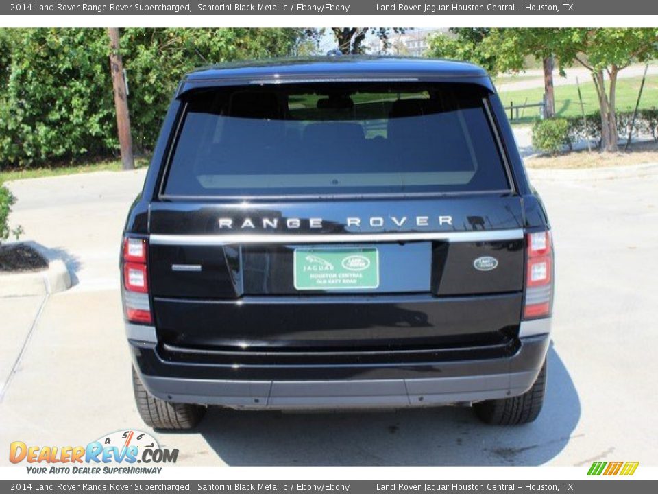 2014 Land Rover Range Rover Supercharged Santorini Black Metallic / Ebony/Ebony Photo #10