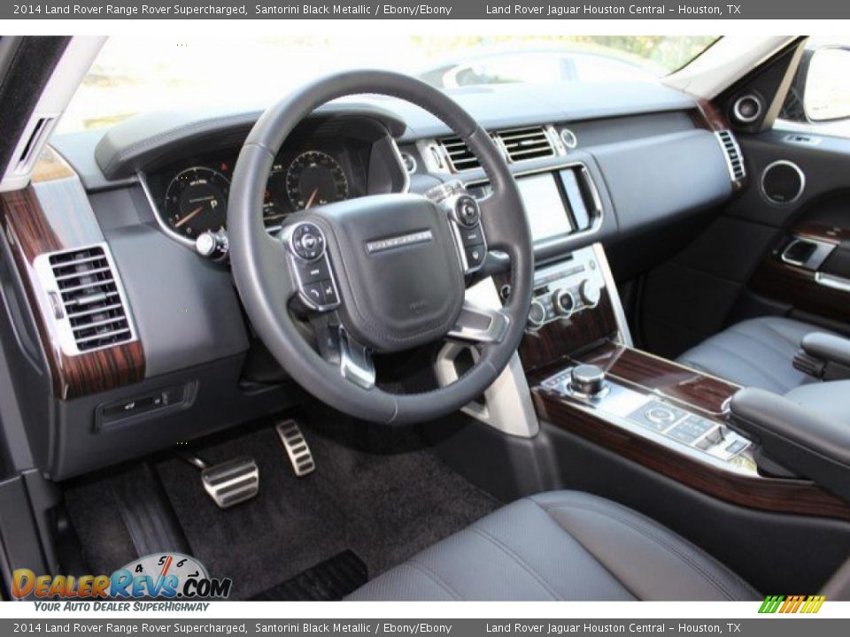 2014 Land Rover Range Rover Supercharged Santorini Black Metallic / Ebony/Ebony Photo #13