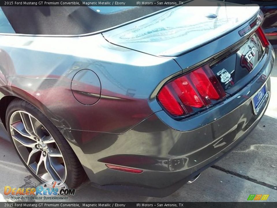 2015 Ford Mustang GT Premium Convertible Magnetic Metallic / Ebony Photo #9
