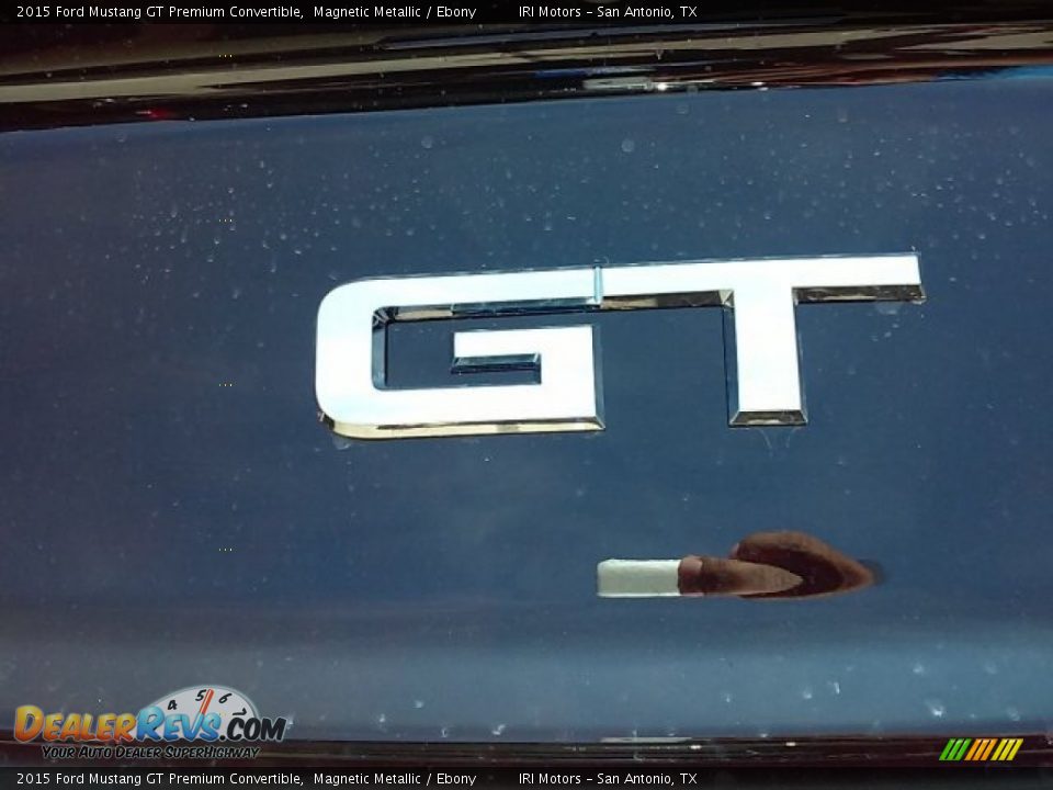 2015 Ford Mustang GT Premium Convertible Magnetic Metallic / Ebony Photo #11