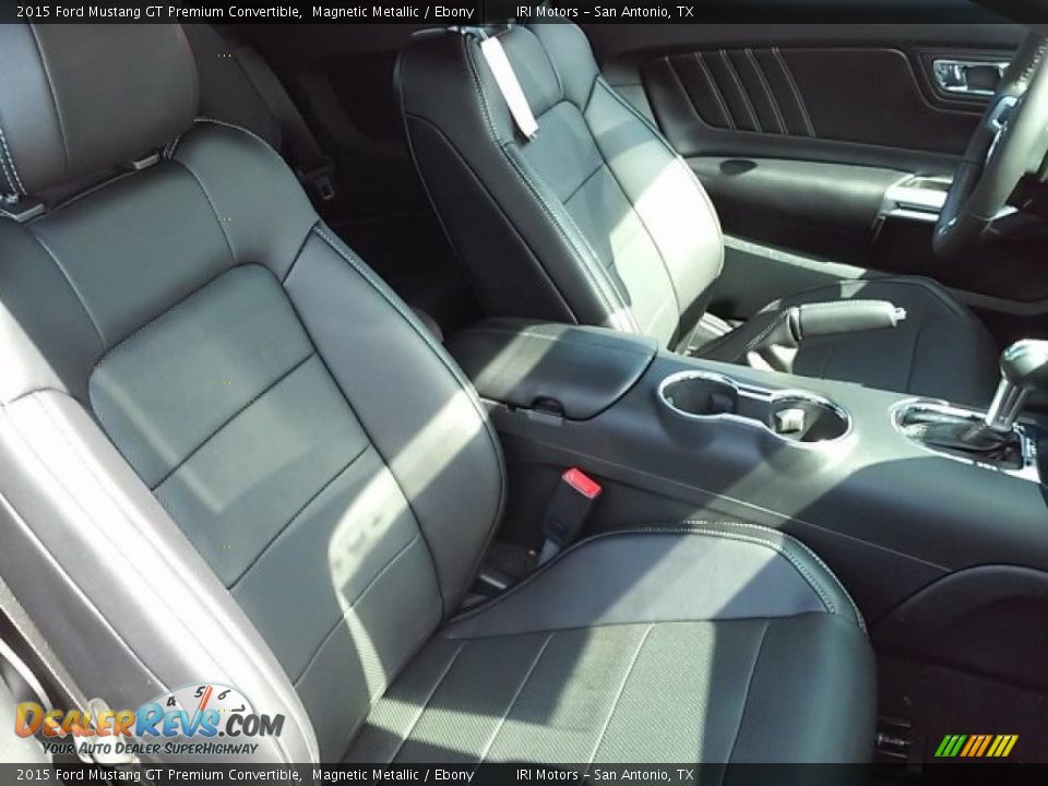 2015 Ford Mustang GT Premium Convertible Magnetic Metallic / Ebony Photo #22