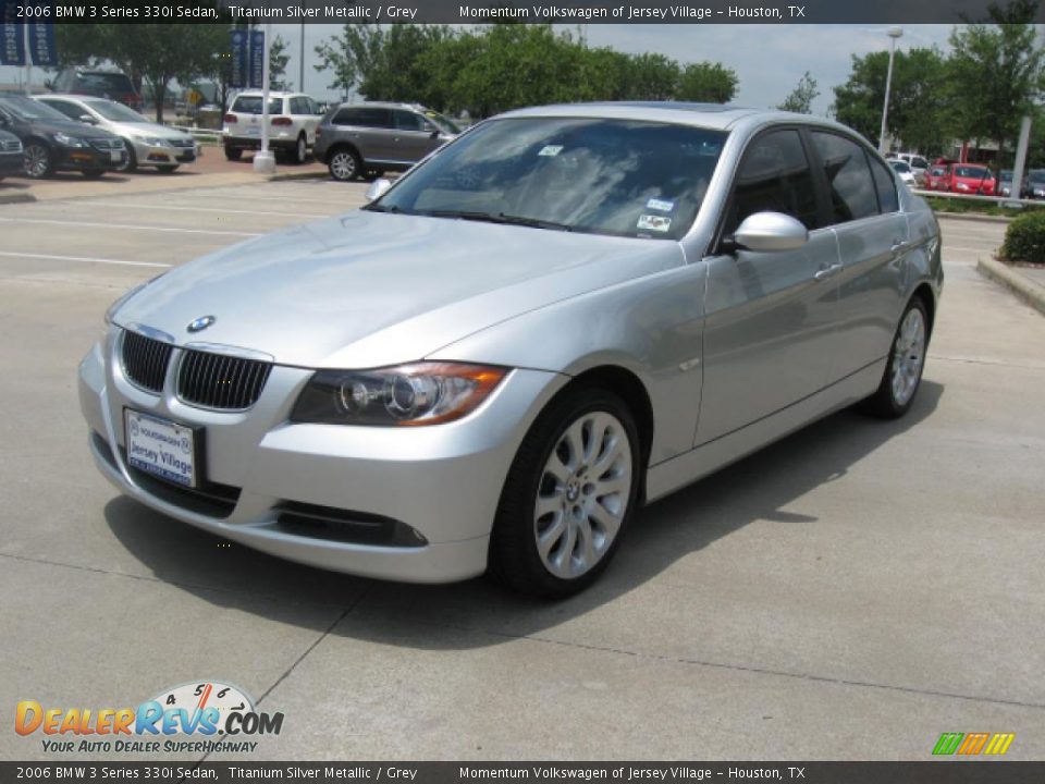 2006 BMW 3 Series 330i Sedan Titanium Silver Metallic / Grey Photo #5