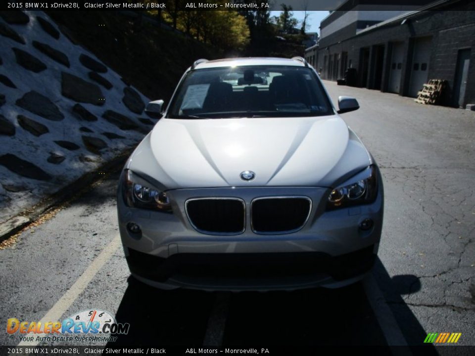 2015 BMW X1 xDrive28i Glacier Silver Metallic / Black Photo #8