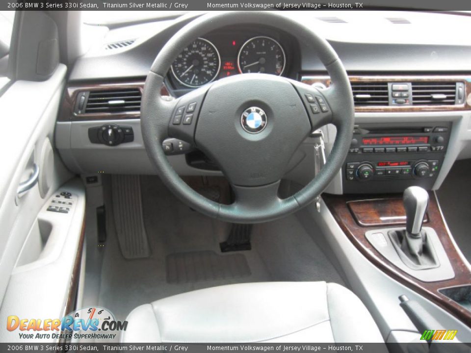 2006 BMW 3 Series 330i Sedan Titanium Silver Metallic / Grey Photo #12