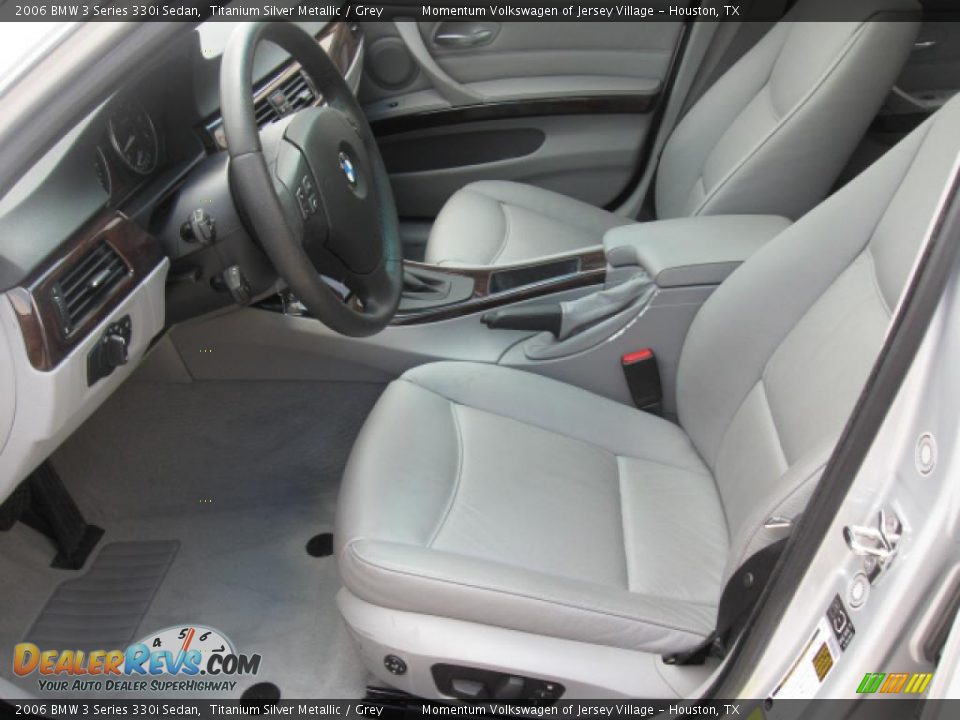 2006 BMW 3 Series 330i Sedan Titanium Silver Metallic / Grey Photo #13