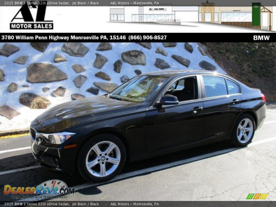 2015 BMW 3 Series 320i xDrive Sedan Jet Black / Black Photo #1