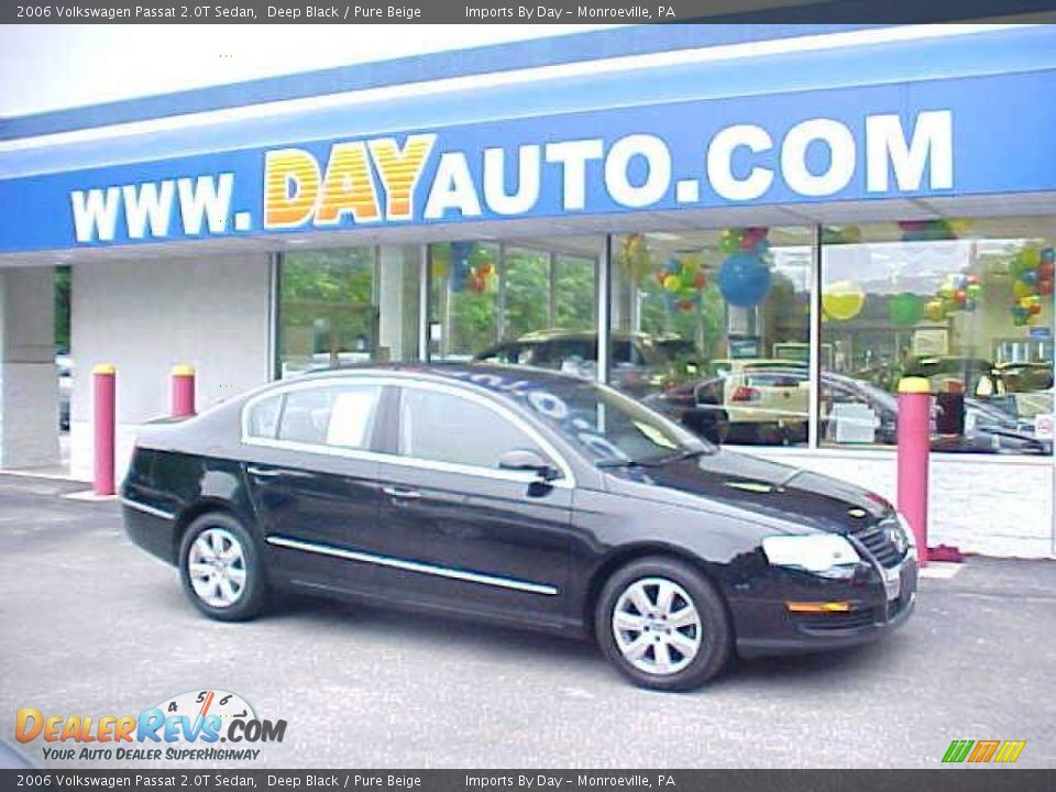 2006 Volkswagen Passat 2.0T Sedan Deep Black / Pure Beige Photo #1