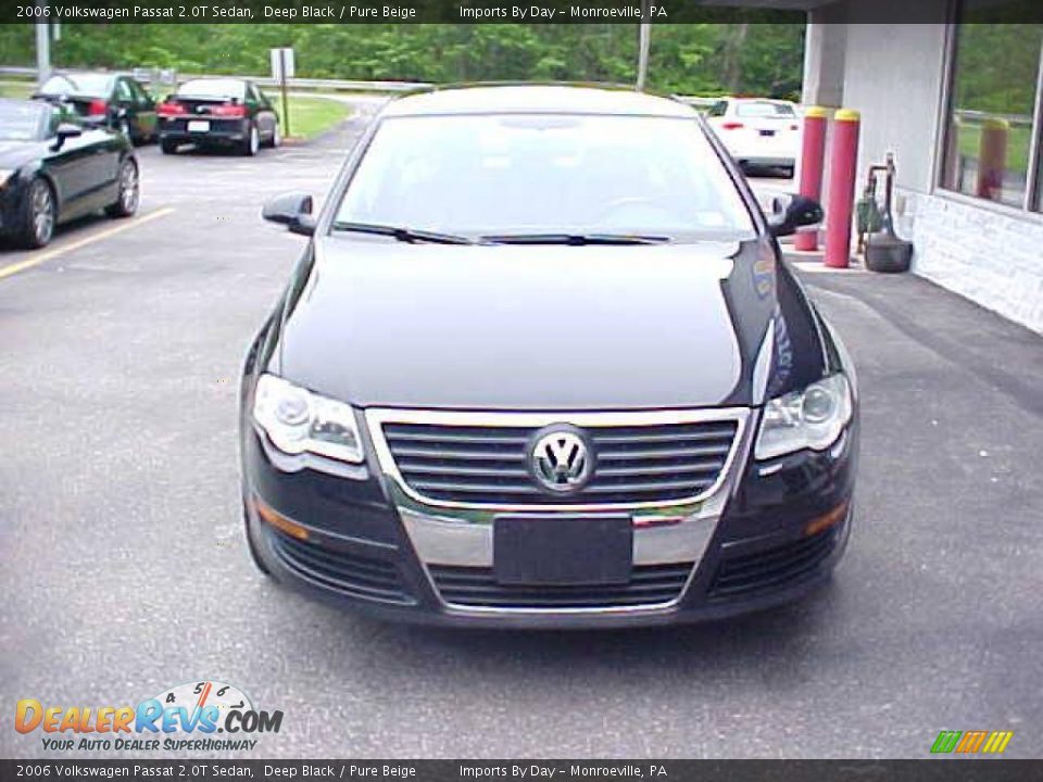 2006 Volkswagen Passat 2.0T Sedan Deep Black / Pure Beige Photo #3