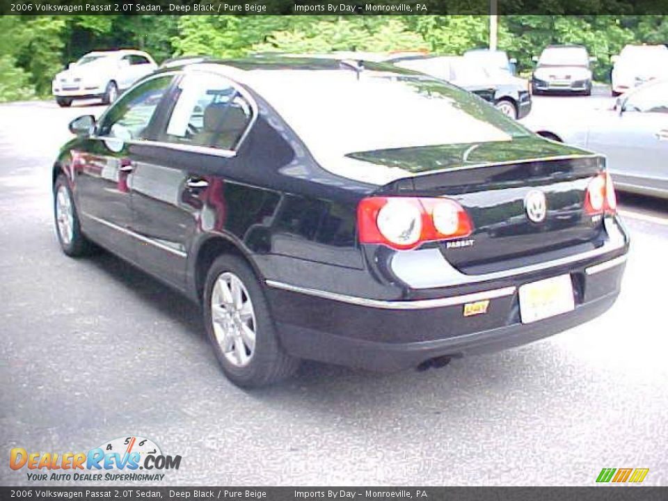 2006 Volkswagen Passat 2.0T Sedan Deep Black / Pure Beige Photo #5