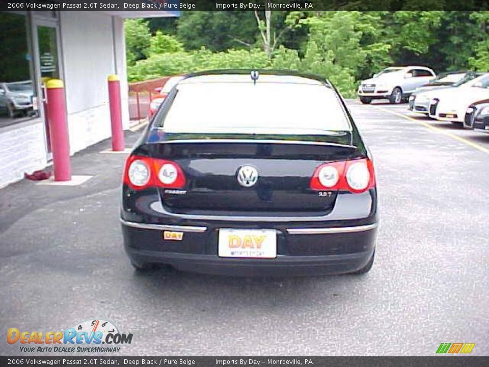 2006 Volkswagen Passat 2.0T Sedan Deep Black / Pure Beige Photo #6