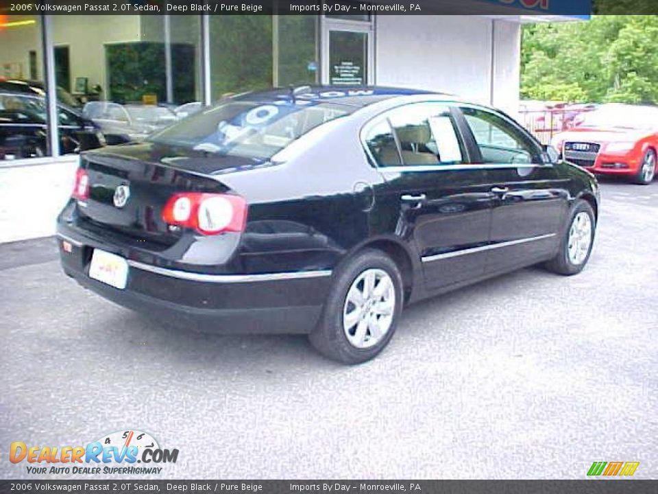 2006 Volkswagen Passat 2.0T Sedan Deep Black / Pure Beige Photo #7