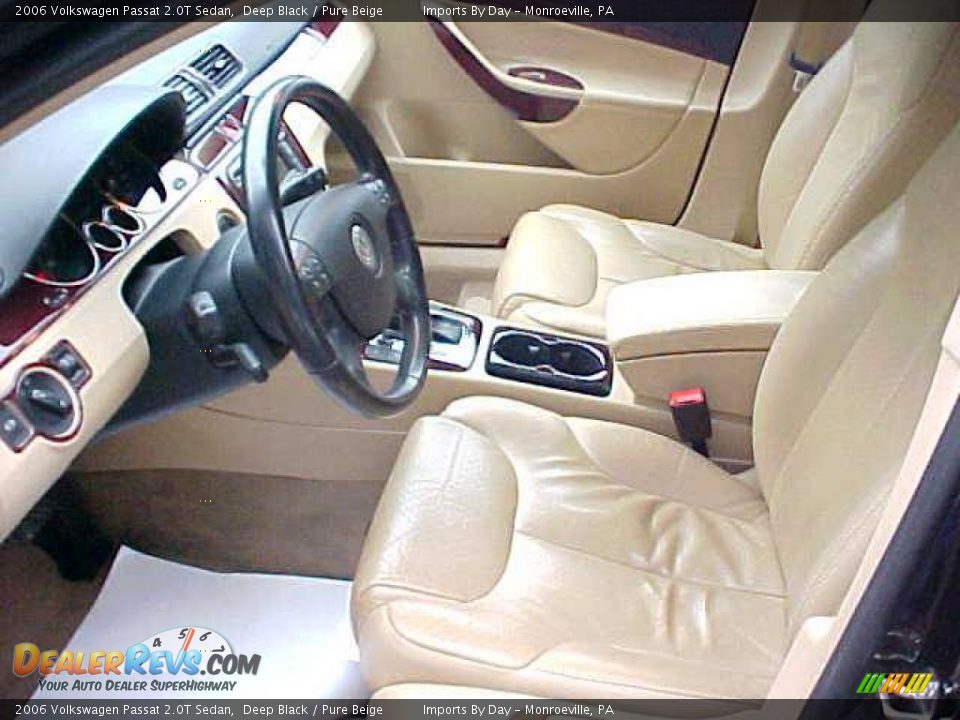 2006 Volkswagen Passat 2.0T Sedan Deep Black / Pure Beige Photo #8