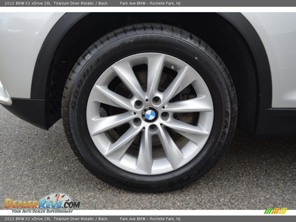2013 BMW X3 xDrive 28i Titanium Silver Metallic / Black Photo #32
