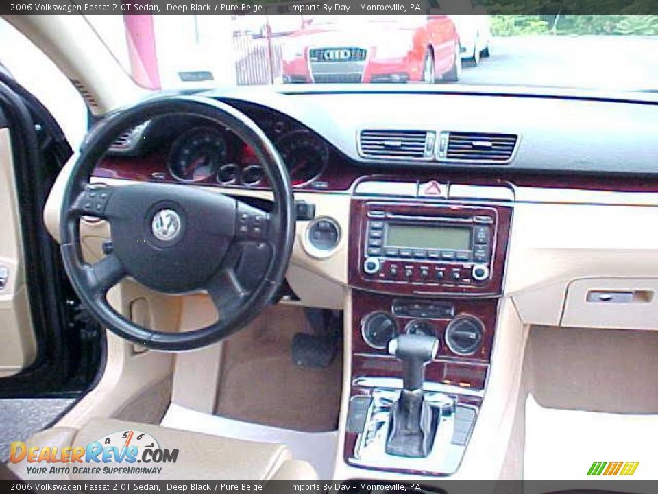 2006 Volkswagen Passat 2.0T Sedan Deep Black / Pure Beige Photo #12