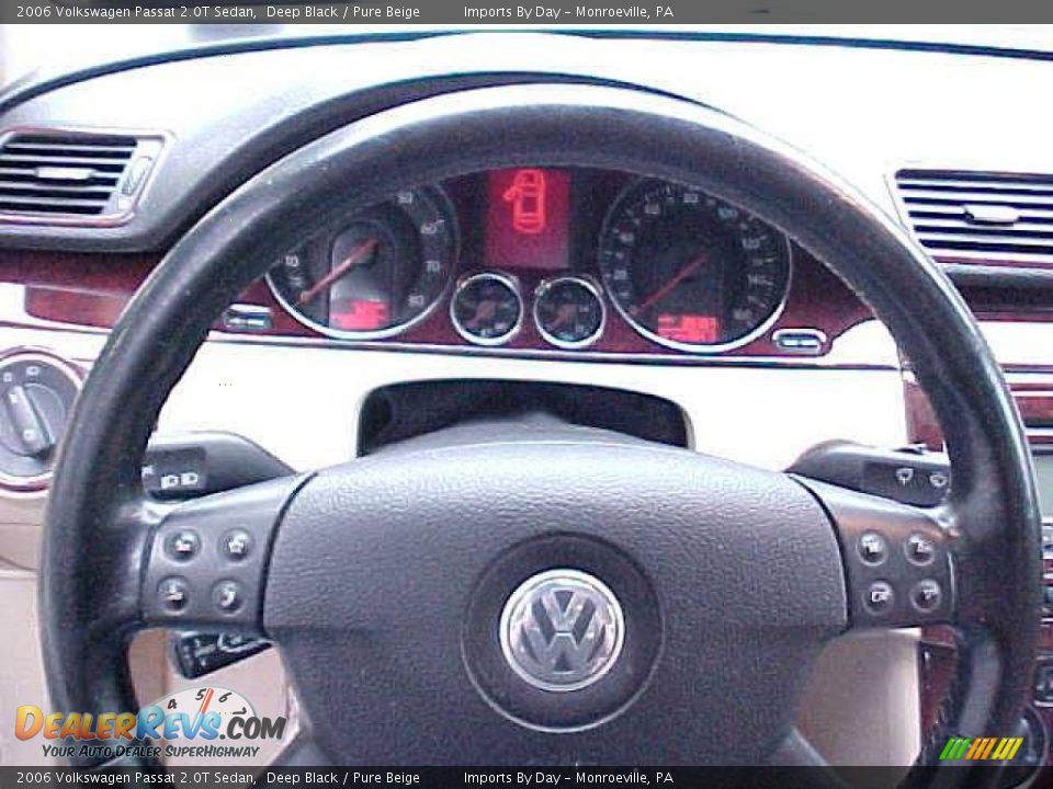 2006 Volkswagen Passat 2.0T Sedan Deep Black / Pure Beige Photo #18