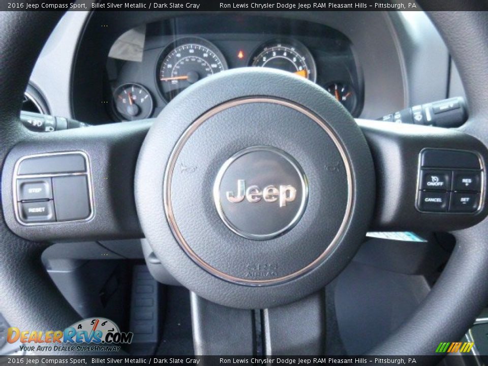 2016 Jeep Compass Sport Billet Silver Metallic / Dark Slate Gray Photo #16