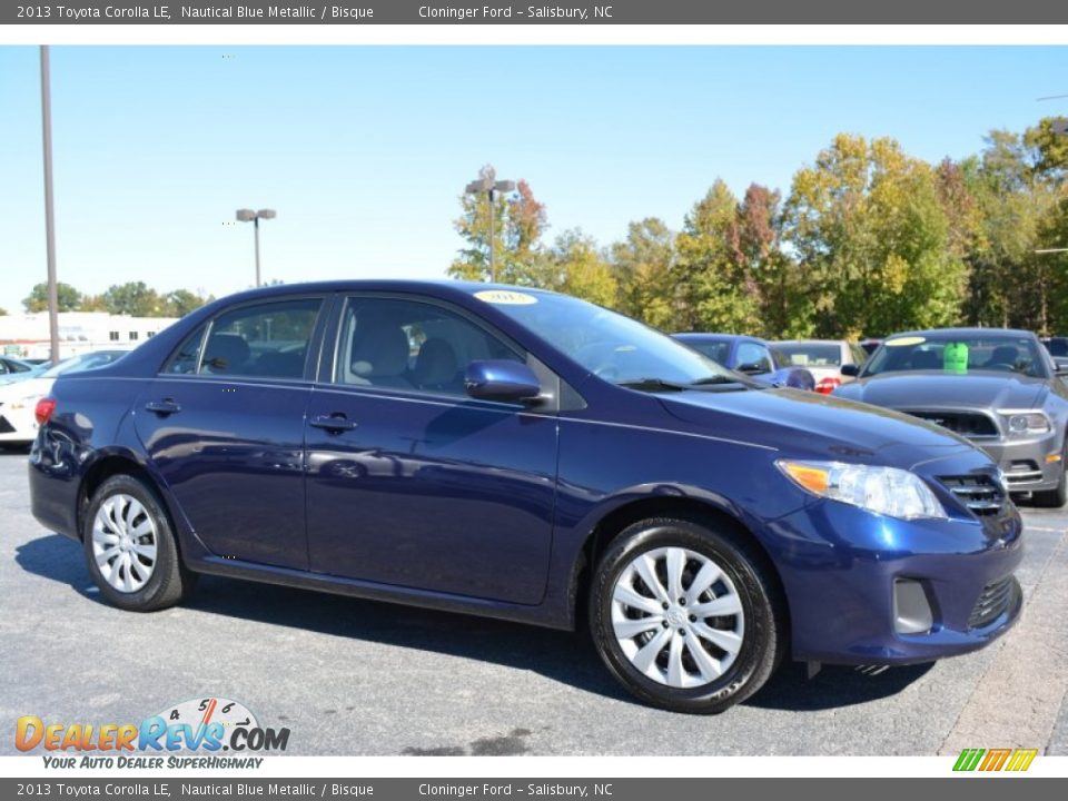 2013 Toyota Corolla LE Nautical Blue Metallic / Bisque Photo #1