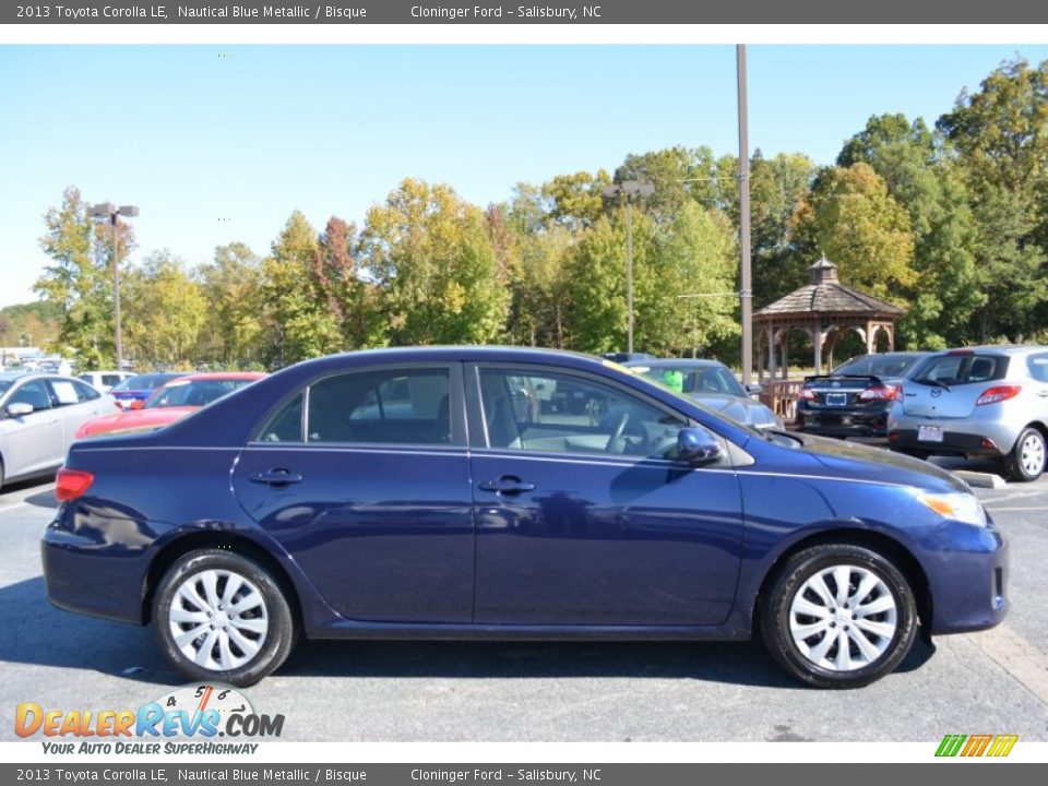 2013 Toyota Corolla LE Nautical Blue Metallic / Bisque Photo #2