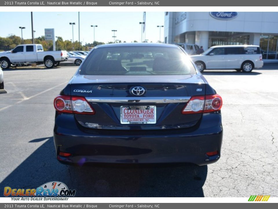 2013 Toyota Corolla LE Nautical Blue Metallic / Bisque Photo #4