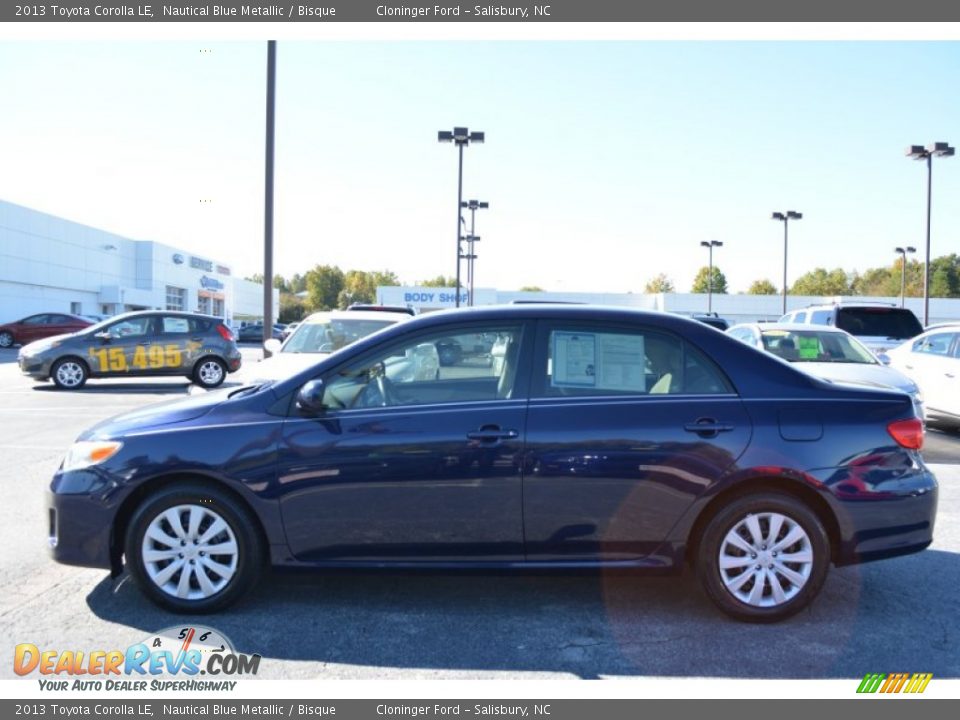 2013 Toyota Corolla LE Nautical Blue Metallic / Bisque Photo #6