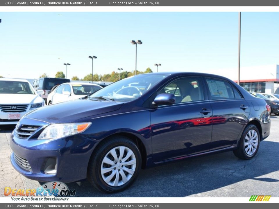 2013 Toyota Corolla LE Nautical Blue Metallic / Bisque Photo #7