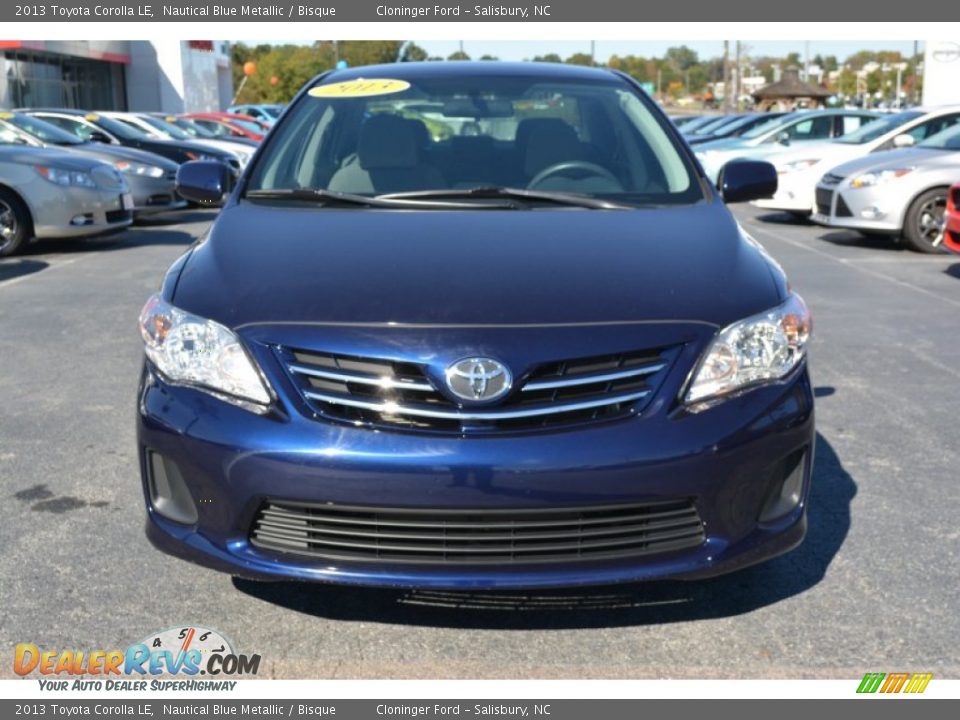 2013 Toyota Corolla LE Nautical Blue Metallic / Bisque Photo #8