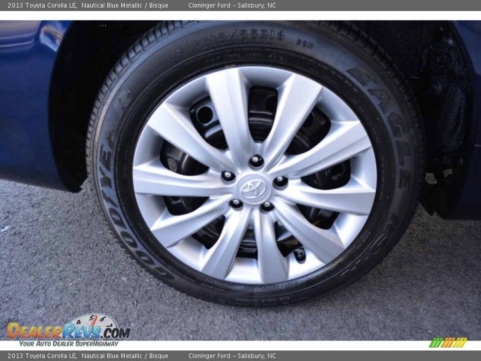 2013 Toyota Corolla LE Nautical Blue Metallic / Bisque Photo #18