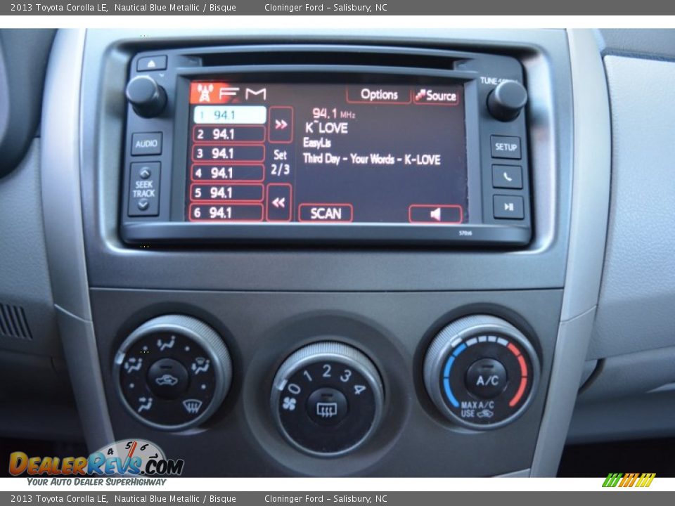 2013 Toyota Corolla LE Nautical Blue Metallic / Bisque Photo #19