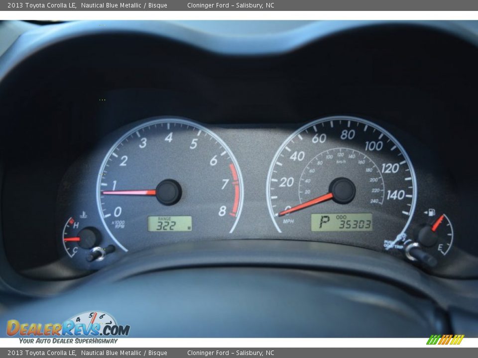 2013 Toyota Corolla LE Nautical Blue Metallic / Bisque Photo #25