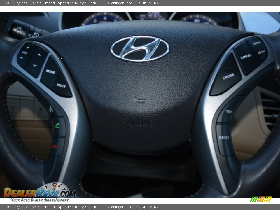 2013 Hyundai Elantra Limited Sparkling Ruby / Black Photo #24