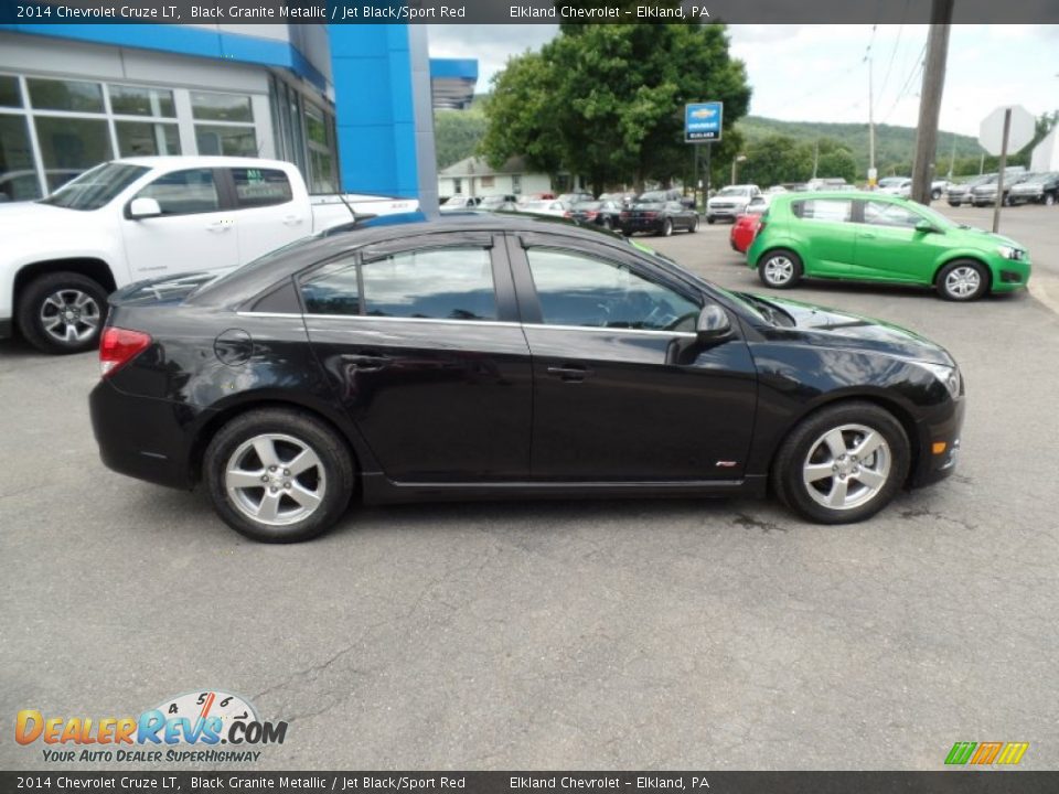 2014 Chevrolet Cruze LT Black Granite Metallic / Jet Black/Sport Red Photo #2