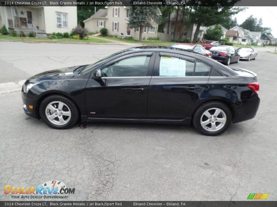 2014 Chevrolet Cruze LT Black Granite Metallic / Jet Black/Sport Red Photo #6