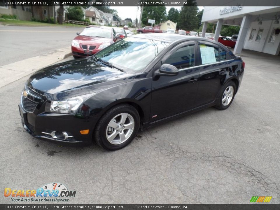 2014 Chevrolet Cruze LT Black Granite Metallic / Jet Black/Sport Red Photo #7