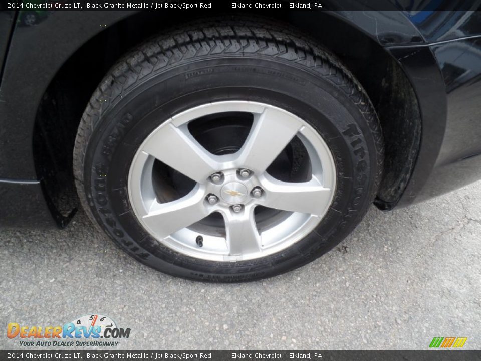 2014 Chevrolet Cruze LT Black Granite Metallic / Jet Black/Sport Red Photo #15
