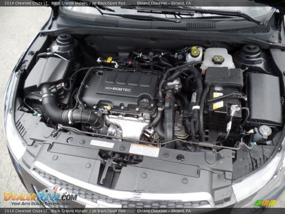 2014 Chevrolet Cruze LT Black Granite Metallic / Jet Black/Sport Red Photo #16