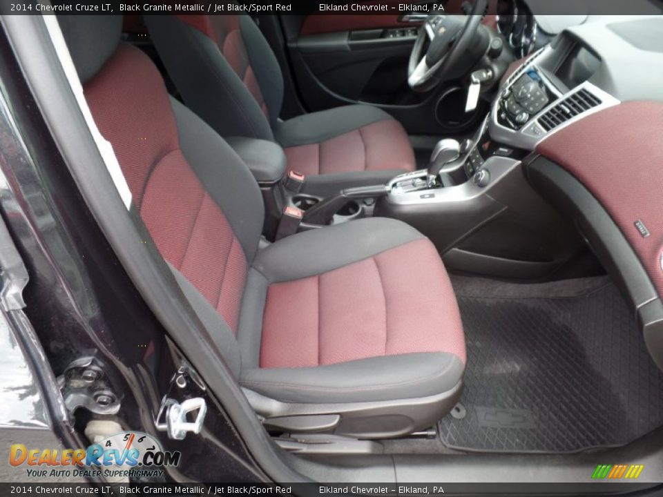 2014 Chevrolet Cruze LT Black Granite Metallic / Jet Black/Sport Red Photo #19