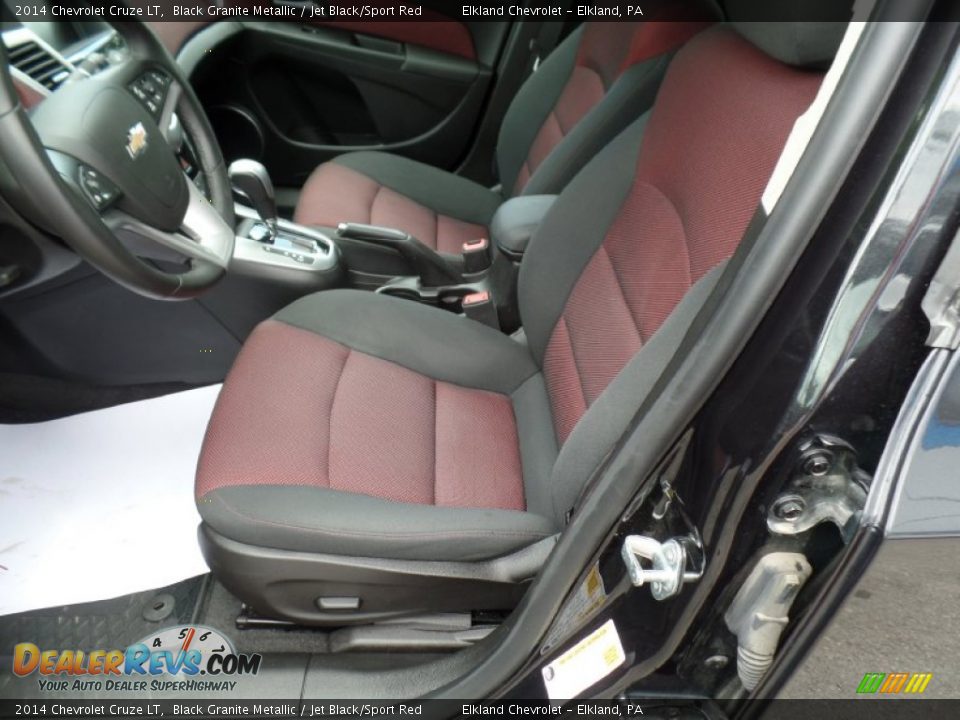 2014 Chevrolet Cruze LT Black Granite Metallic / Jet Black/Sport Red Photo #31