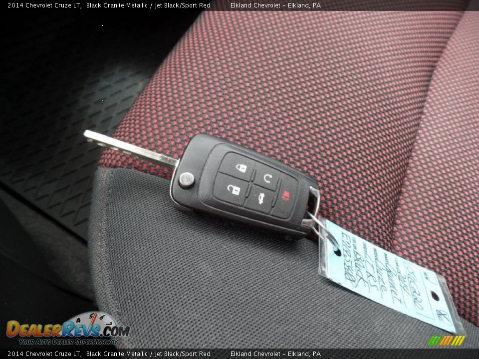 2014 Chevrolet Cruze LT Black Granite Metallic / Jet Black/Sport Red Photo #36