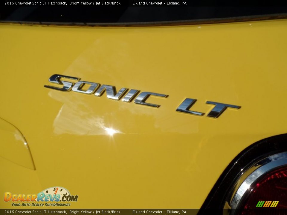 2016 Chevrolet Sonic LT Hatchback Bright Yellow / Jet Black/Brick Photo #10
