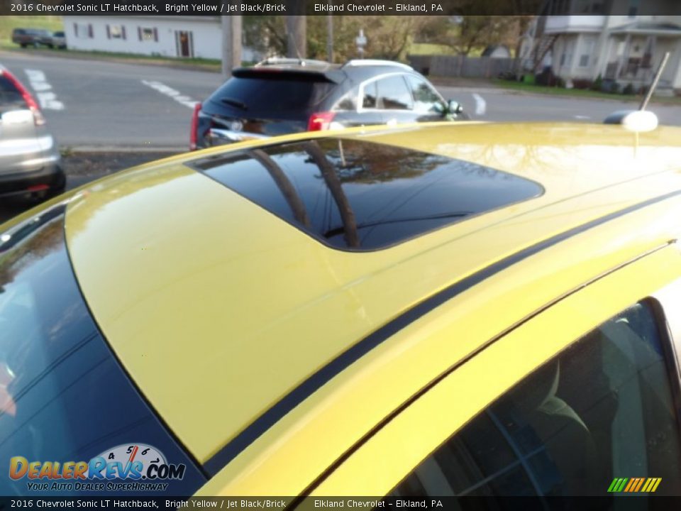 2016 Chevrolet Sonic LT Hatchback Bright Yellow / Jet Black/Brick Photo #11