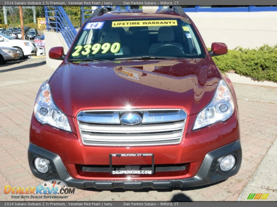 2014 Subaru Outback 2.5i Premium Venetian Red Pearl / Ivory Photo #2