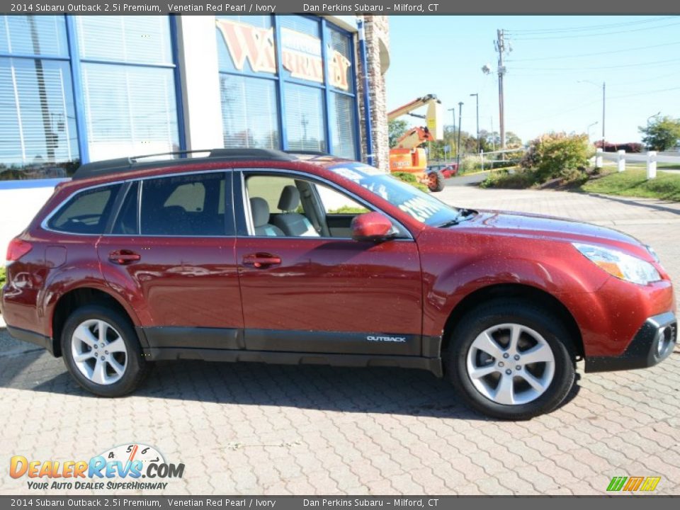 2014 Subaru Outback 2.5i Premium Venetian Red Pearl / Ivory Photo #4