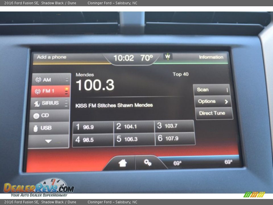 2016 Ford Fusion SE Shadow Black / Dune Photo #13